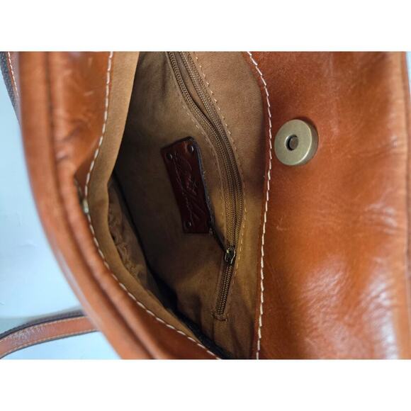 Patricia Nash Prizzi Brown Leather Crossbody Bag Purse - Picture 5 of 7